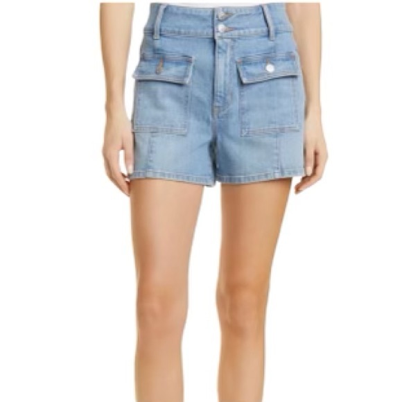 Veronica Beard Abigail Patch Pocket Shorts in Lake Shore Blue Women’s Size 24
